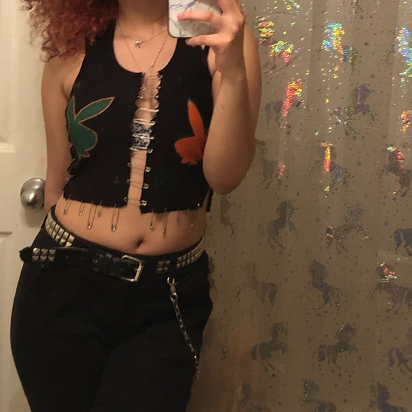 hand made playboi bunny shirt - Picture 2 of 2